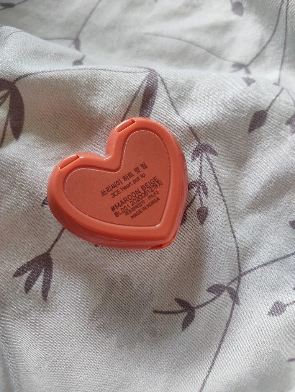 3CE 3 CONCEPT EYES Maroon Beige BL001 Heart Pot Lip Balm KBeauty